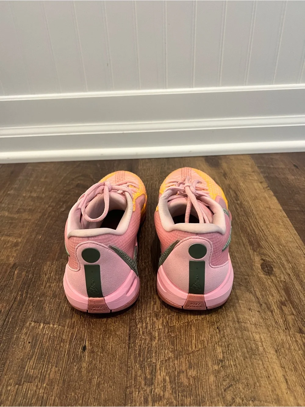 Nike Women's Pink and Orange Athletic Sneakers